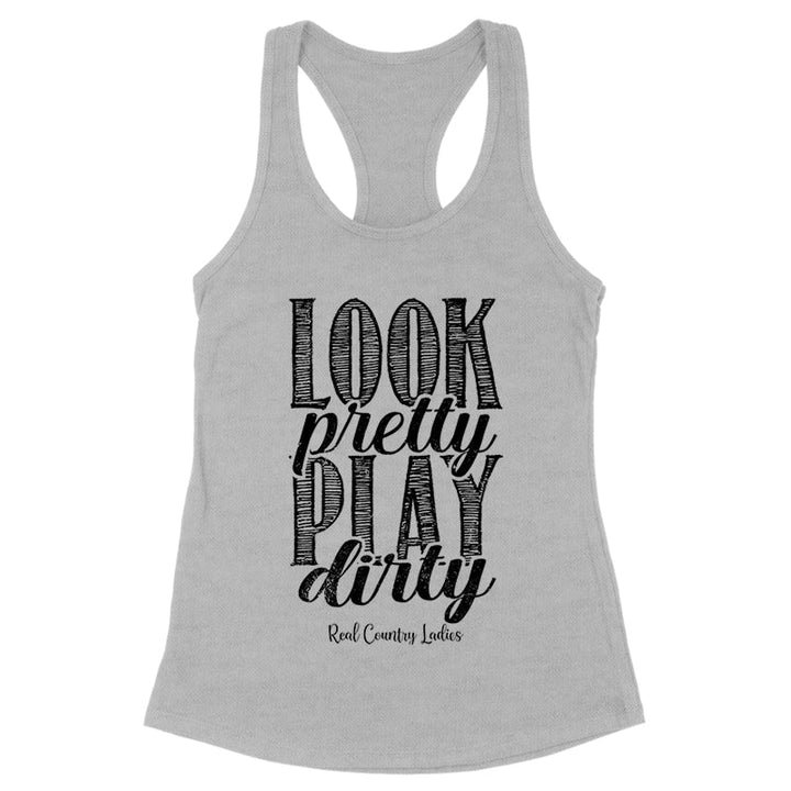 Black Friday | Look Pretty Play Dirty Black Print Front Apparel