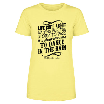 Blowout |  Dance In The Rain Black Print Front Apparel