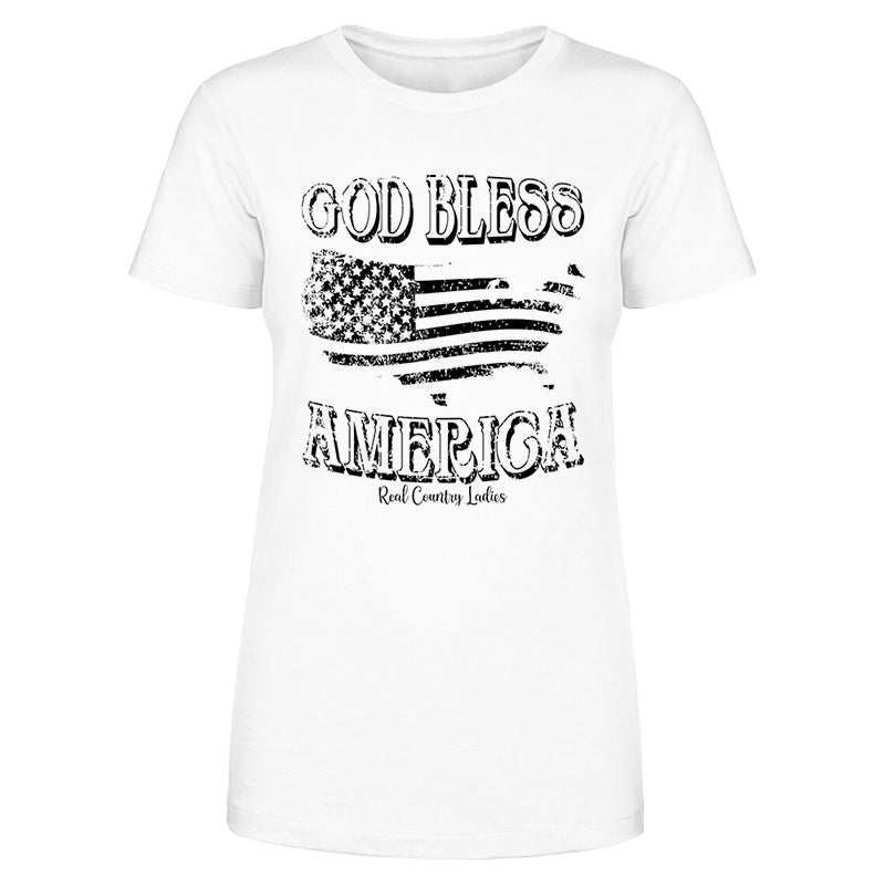 Blowout |  God Bless America Black Print Front Apparel