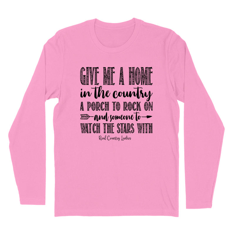 Blowout | Give Me A Home In The Country Black Print Hoodies & Long Sleeves