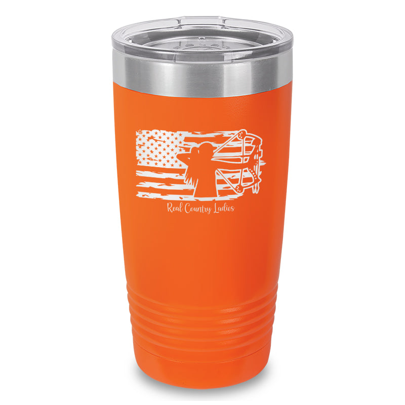 Black Friday | Bow USA Flag Laser Etched Tumbler