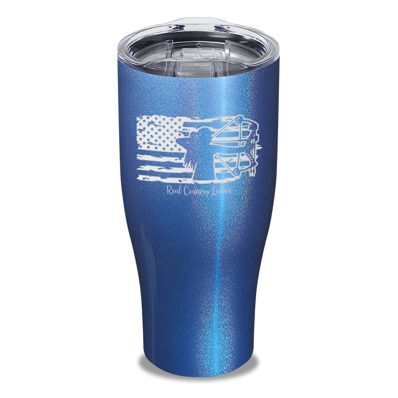 Black Friday | Bow USA Flag Laser Etched Tumbler