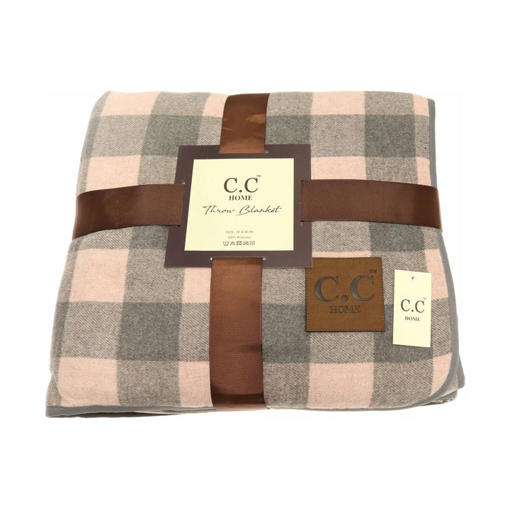 Buffalo Check Sherpa Lined Throw C.C Blanket