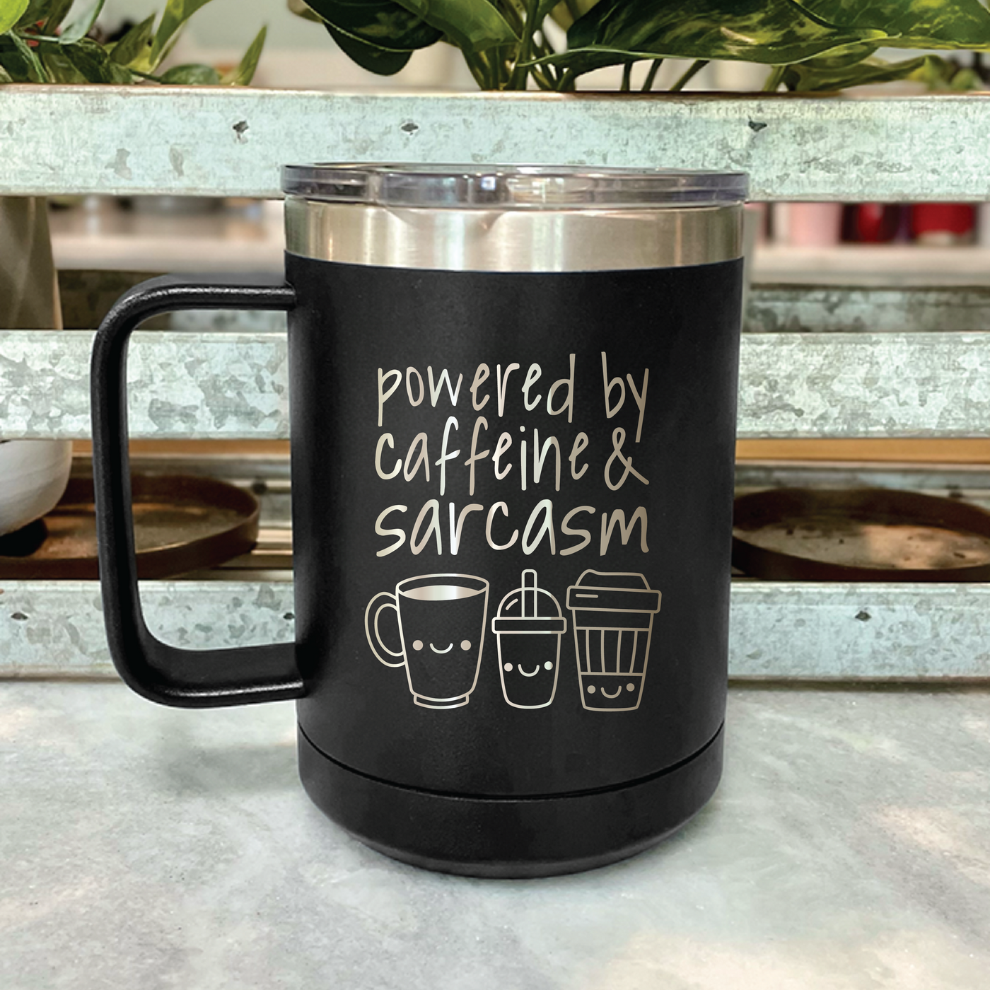 Coming Soon |  Powered By Caffeine and Sarcasm Coffee Mug