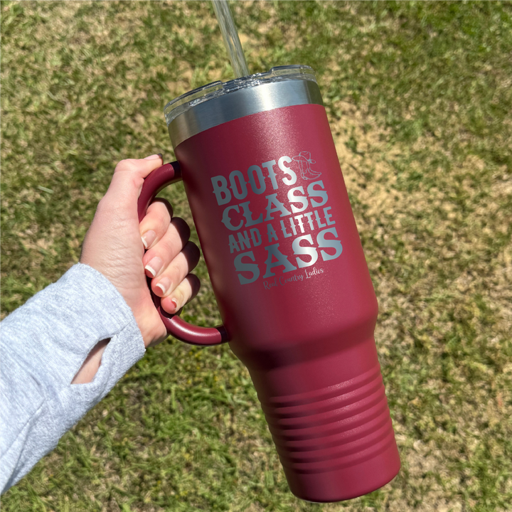 Boots Class Sass 40oz Premium Tumbler