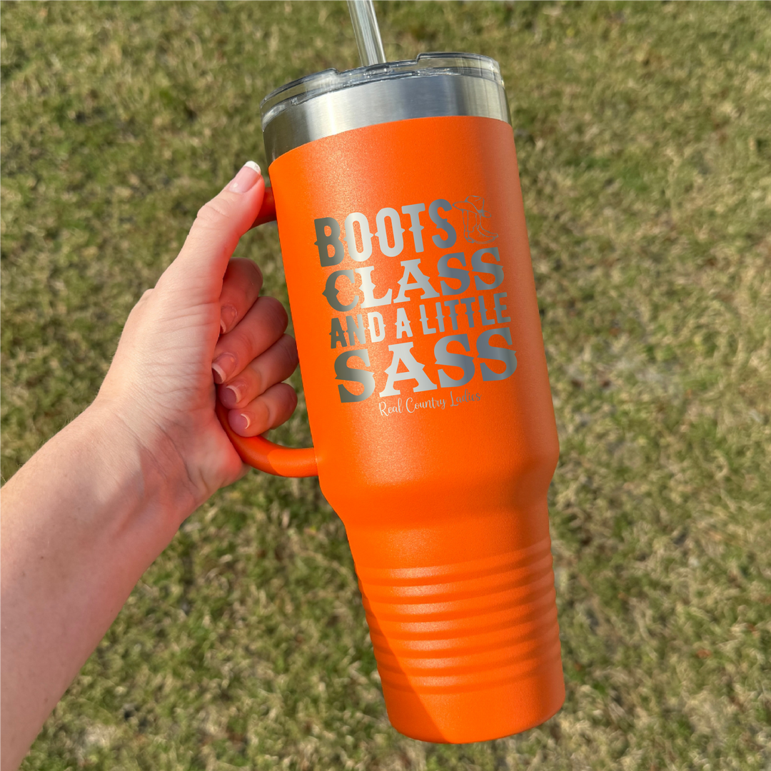 Boots Class Sass 40oz Premium Tumbler