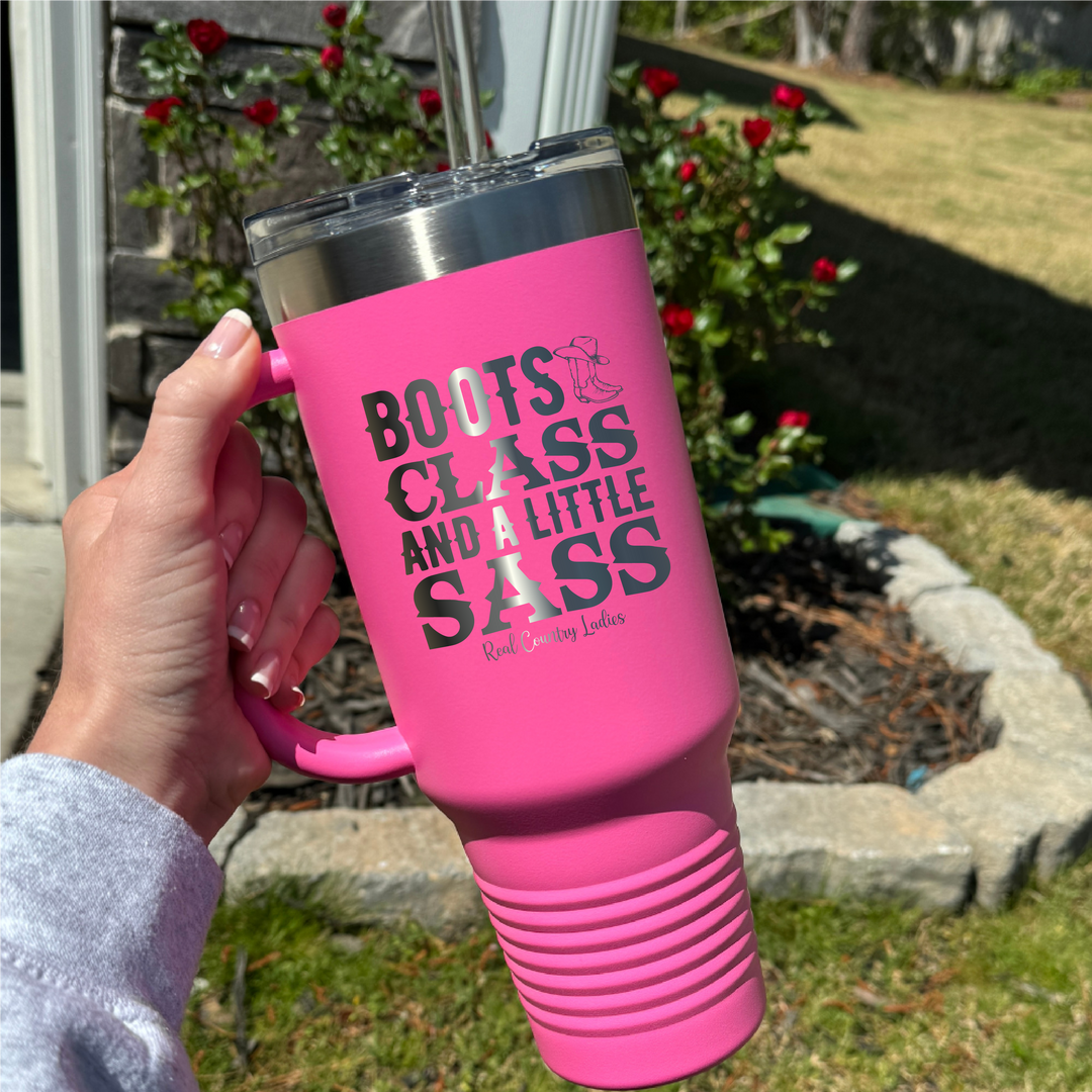 Boots Class Sass 40oz Premium Tumbler