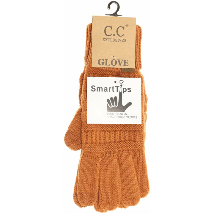 Solid Cable Knit C.C Gloves