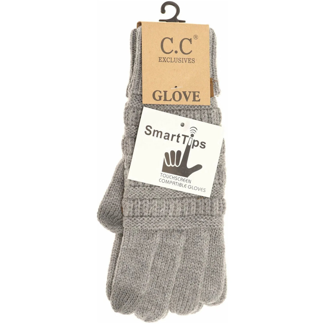 Solid Cable Knit C.C Gloves