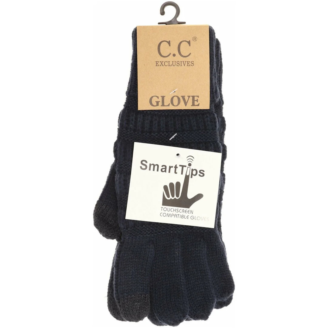 Solid Cable Knit C.C Gloves