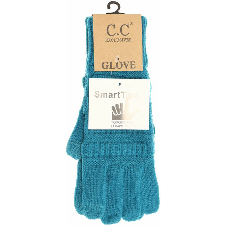 Solid Cable Knit C.C Gloves