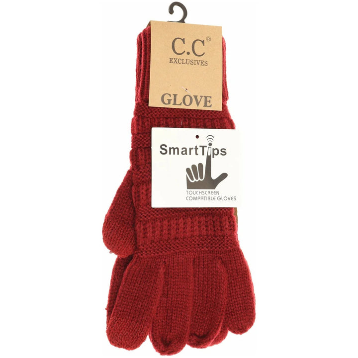 Solid Cable Knit C.C Gloves