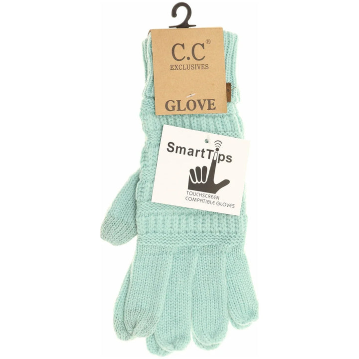 Solid Cable Knit C.C Gloves