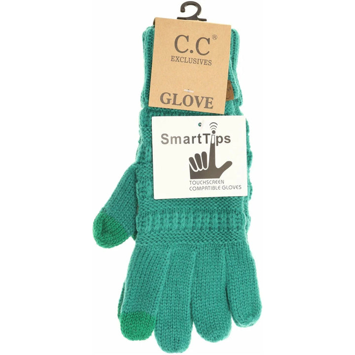 Solid Cable Knit C.C Gloves