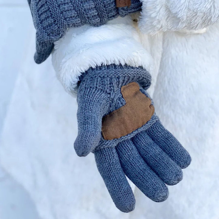 Fleece Lined Knit C.C Gloves