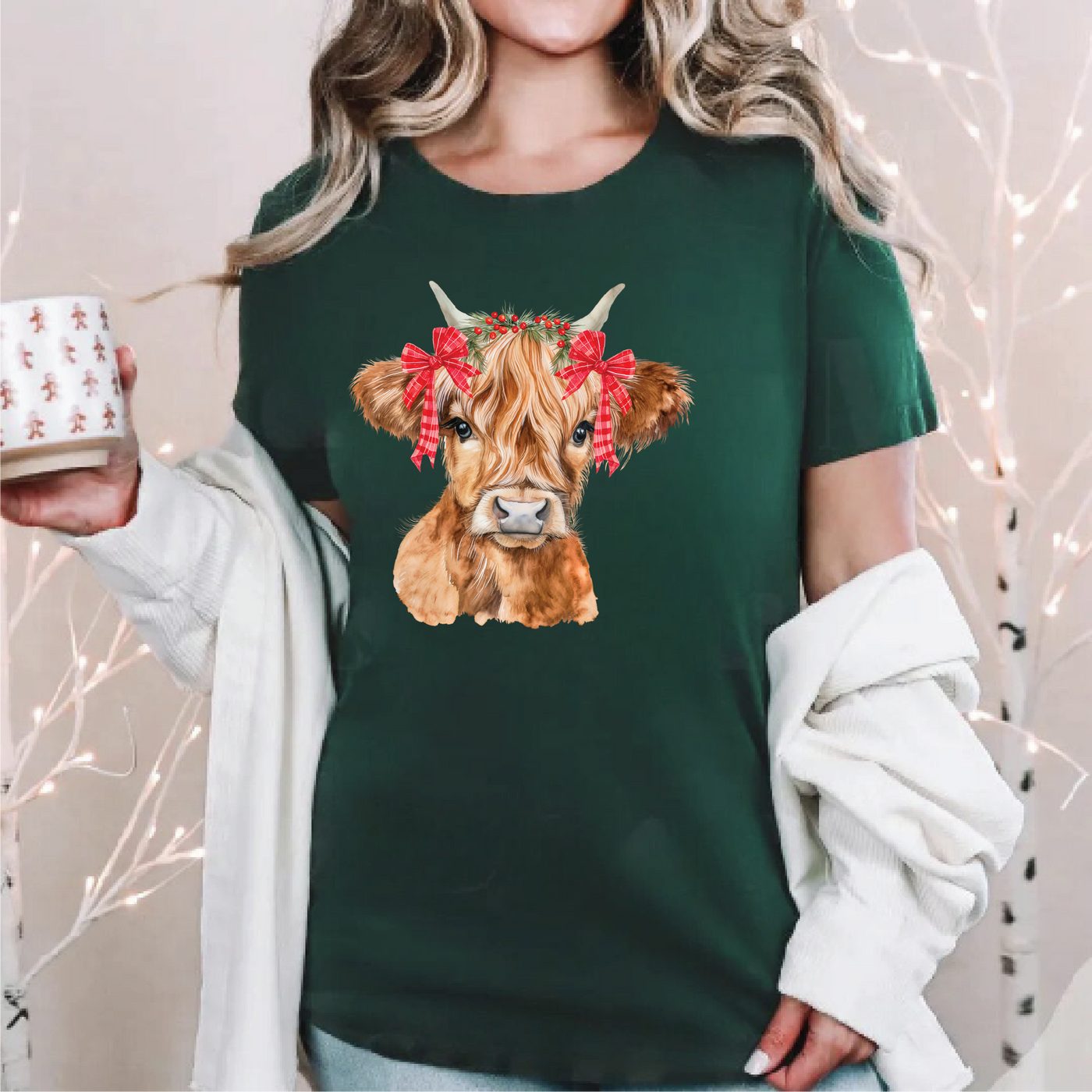 Christmas Highland Cow Apparel