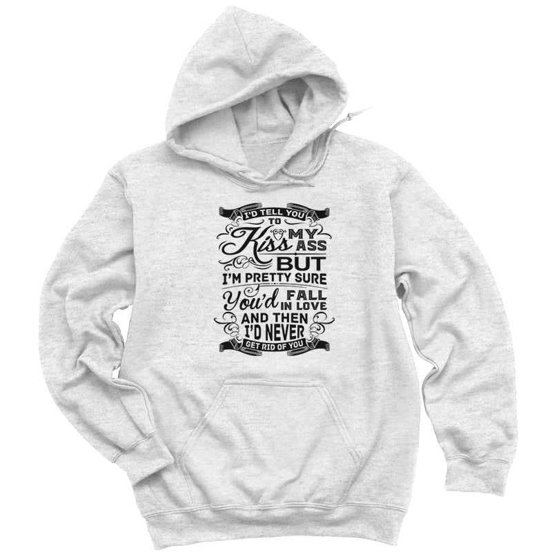 Blowout | I'd Tell You To Kiss Black Print Hoodies & Long Sleeves