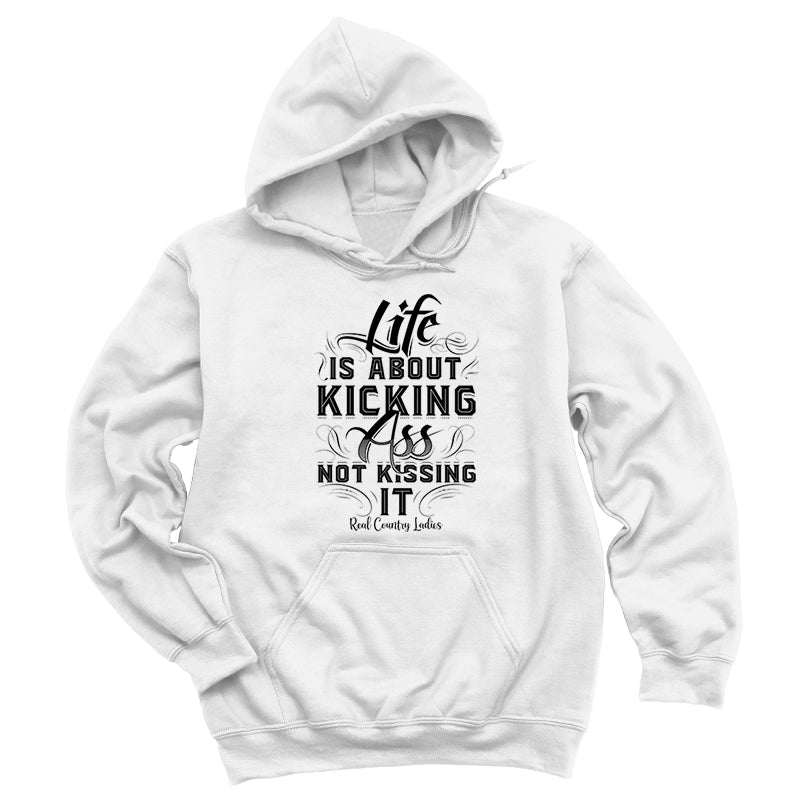 Blowout | Life Is About Kicking Black Print Hoodies & Long Sleeves