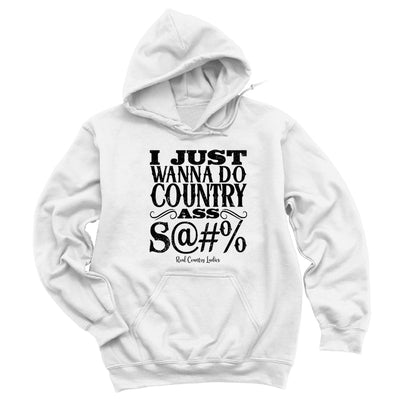 Blowout | Country Ass Shit Black Print Hoodies & Long Sleeves