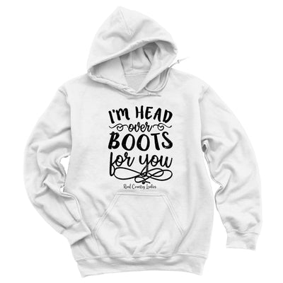 Blowout | I'm Head Over Boots For You Black Print Hoodies & Long Sleeves