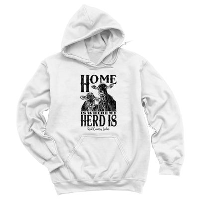 Blowout | Home Is Where My Herd Is Black Print Hoodies & Long Sleeves