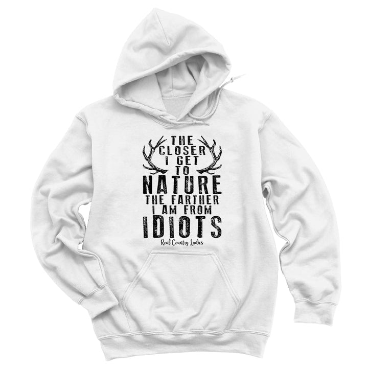 Black Friday | Closer I Get To Nature Black Print Hoodies & Long Sleeves