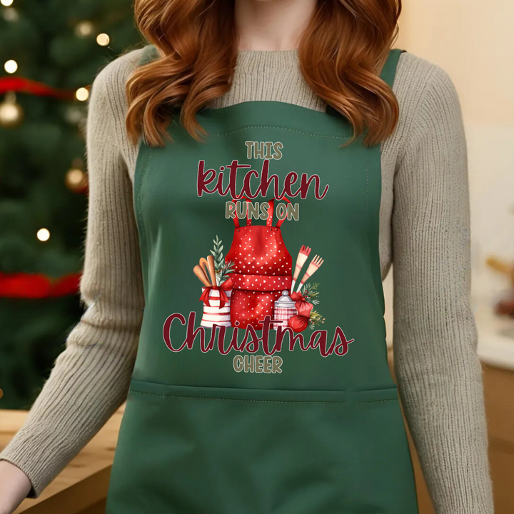 This Kitchen Runs On Christmas Cheer Apron