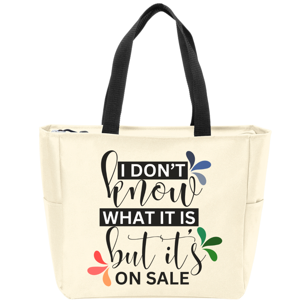 It's On Sale Zip Tote Bag