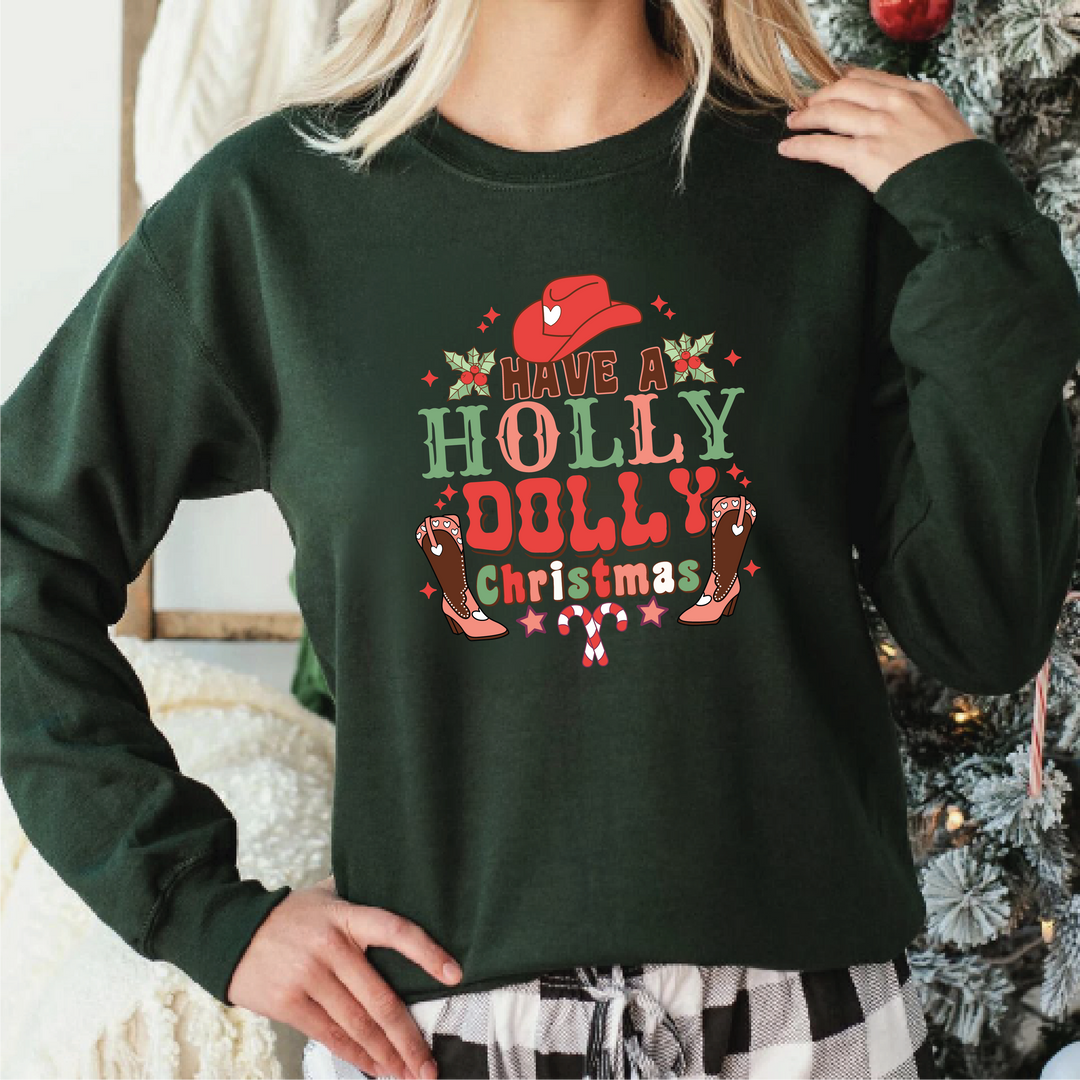 Holly Dolly Christmas Sweatshirts