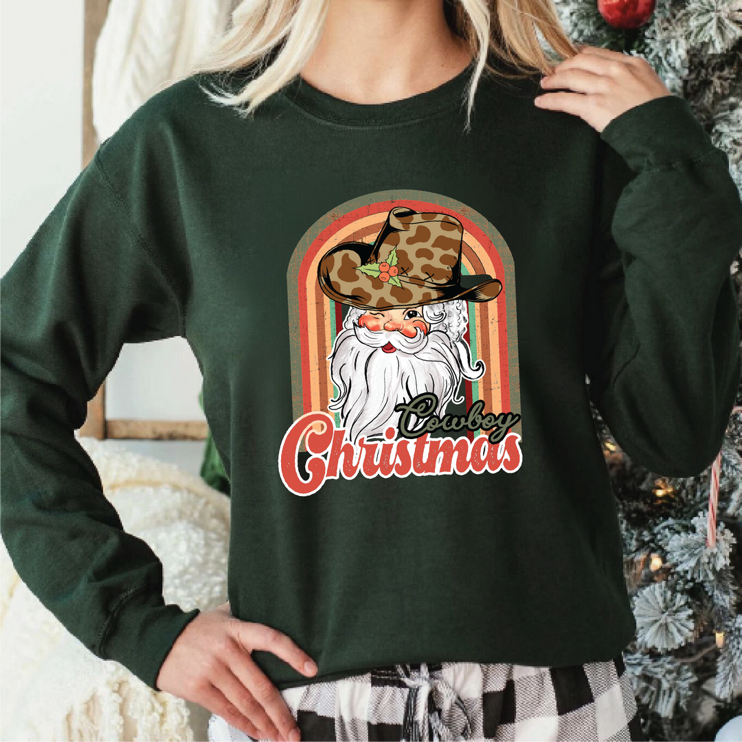 Cowboy Santa Christmas Sweatshirts