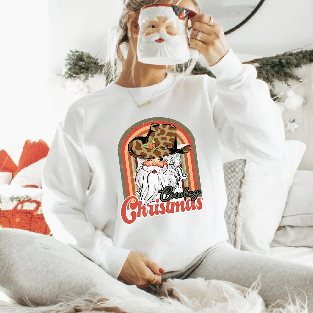 Cowboy Santa Christmas Sweatshirts