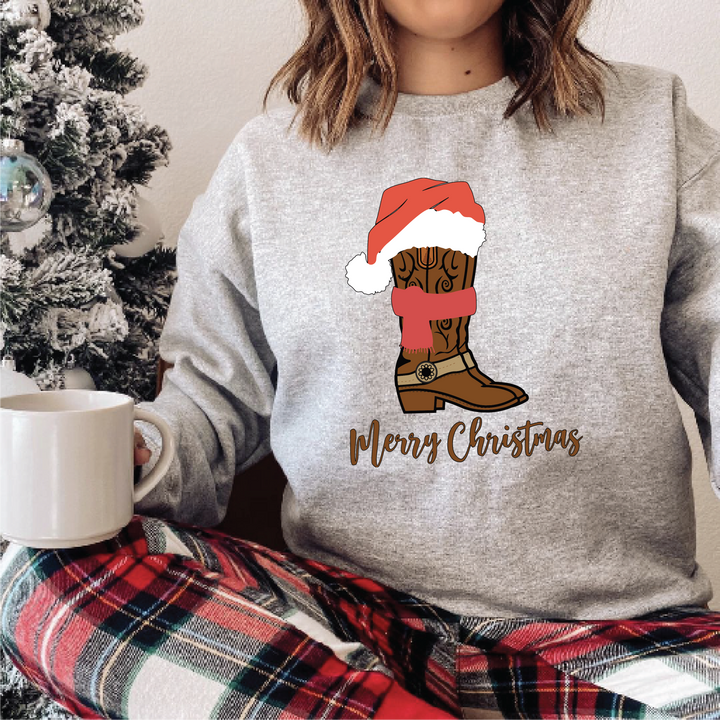 Black Friday | Merry Christmas Boot Sweatshirts