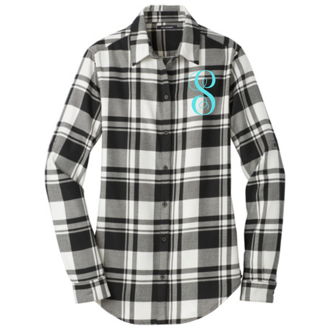 White Monogram Flannel Tunic