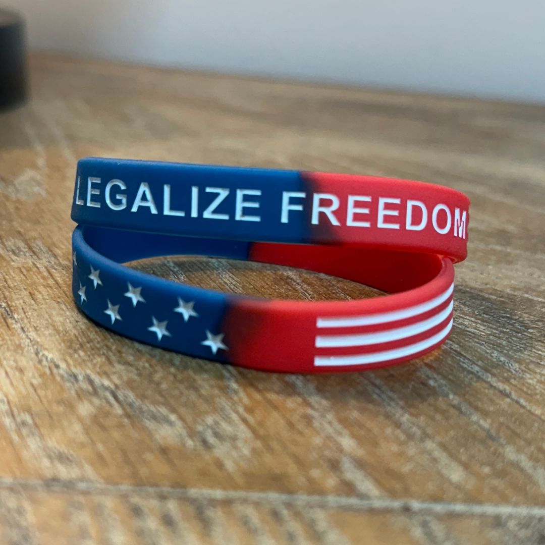 FREE | Legalize Freedom Silicone Wristband 2 Pack