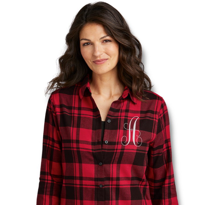 White Monogram Flannel Tunic