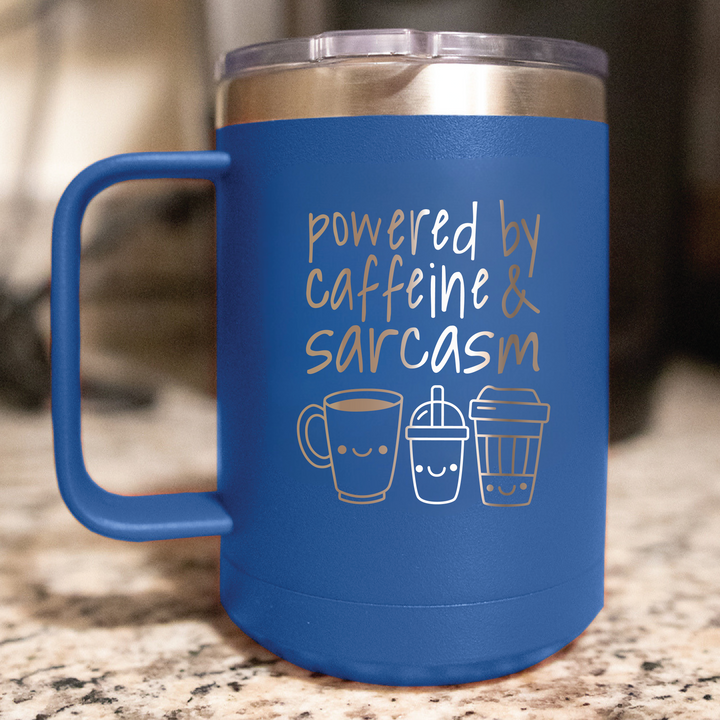 Powered By Caffeine and Sarcasm Coffee Mug