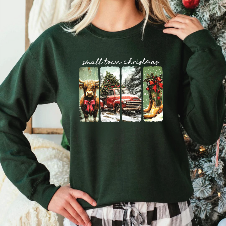 Retro Small Town Christmas Sweatshirts