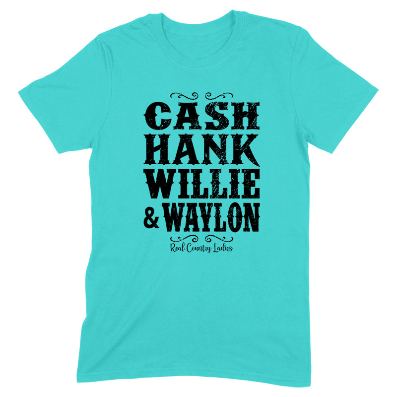 Blowout |  Cash Hank Willie Waylon Black Print Front Apparel