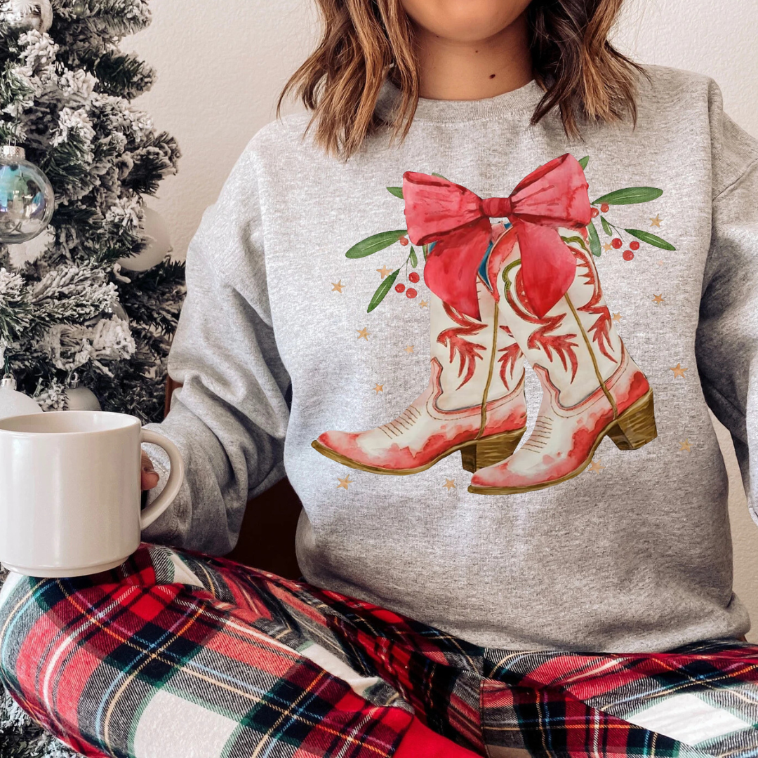 Christmas Boots Sweatshirts