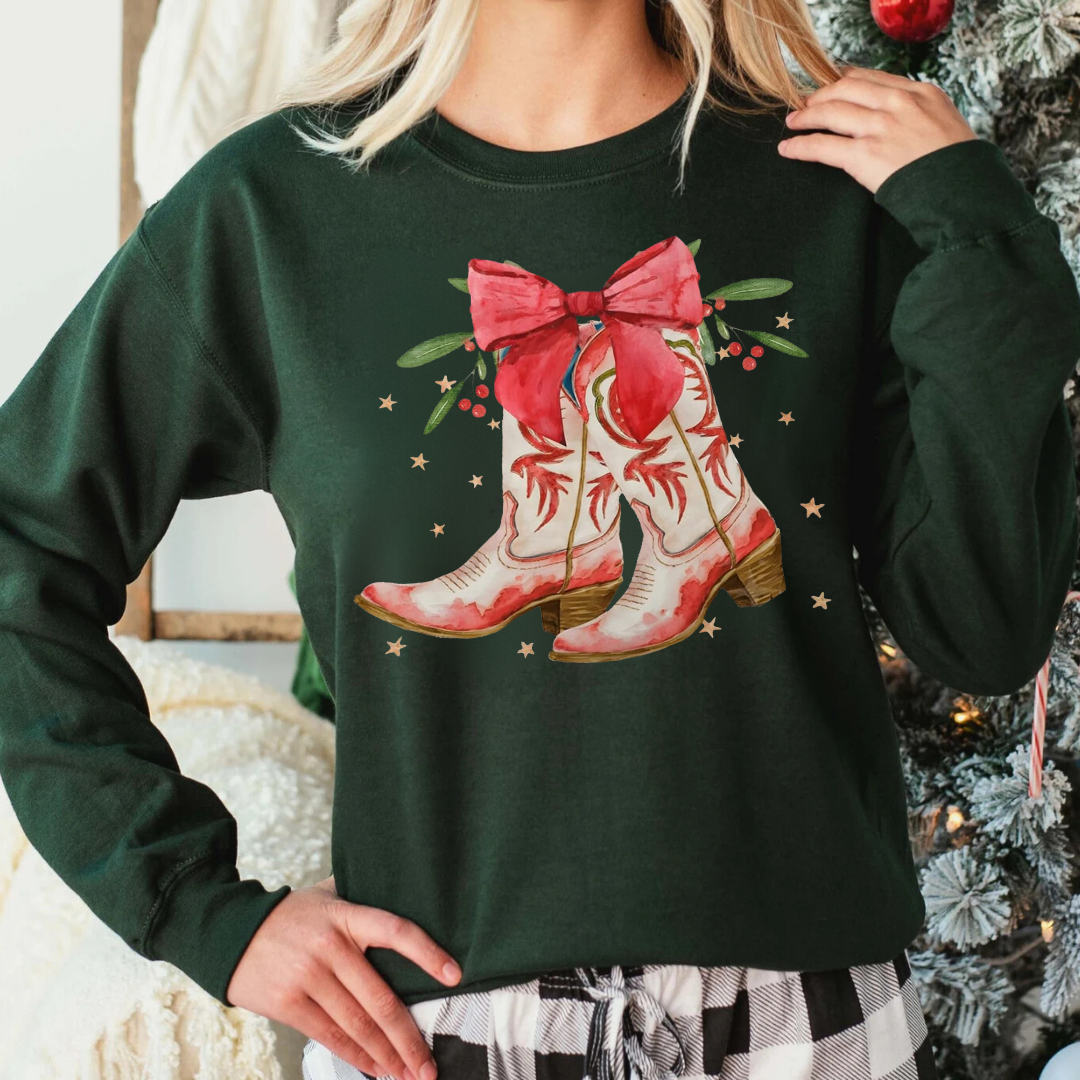 Christmas Boots Sweatshirts