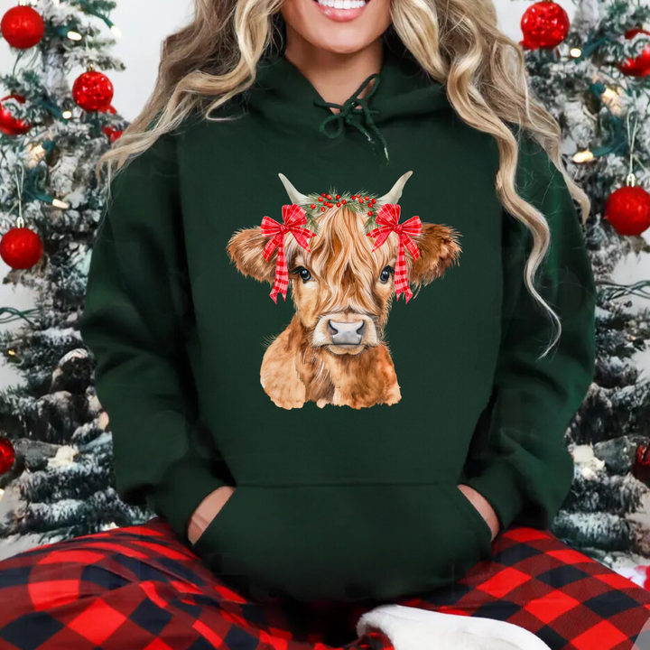 Christmas Highland Cow Sweatshirts