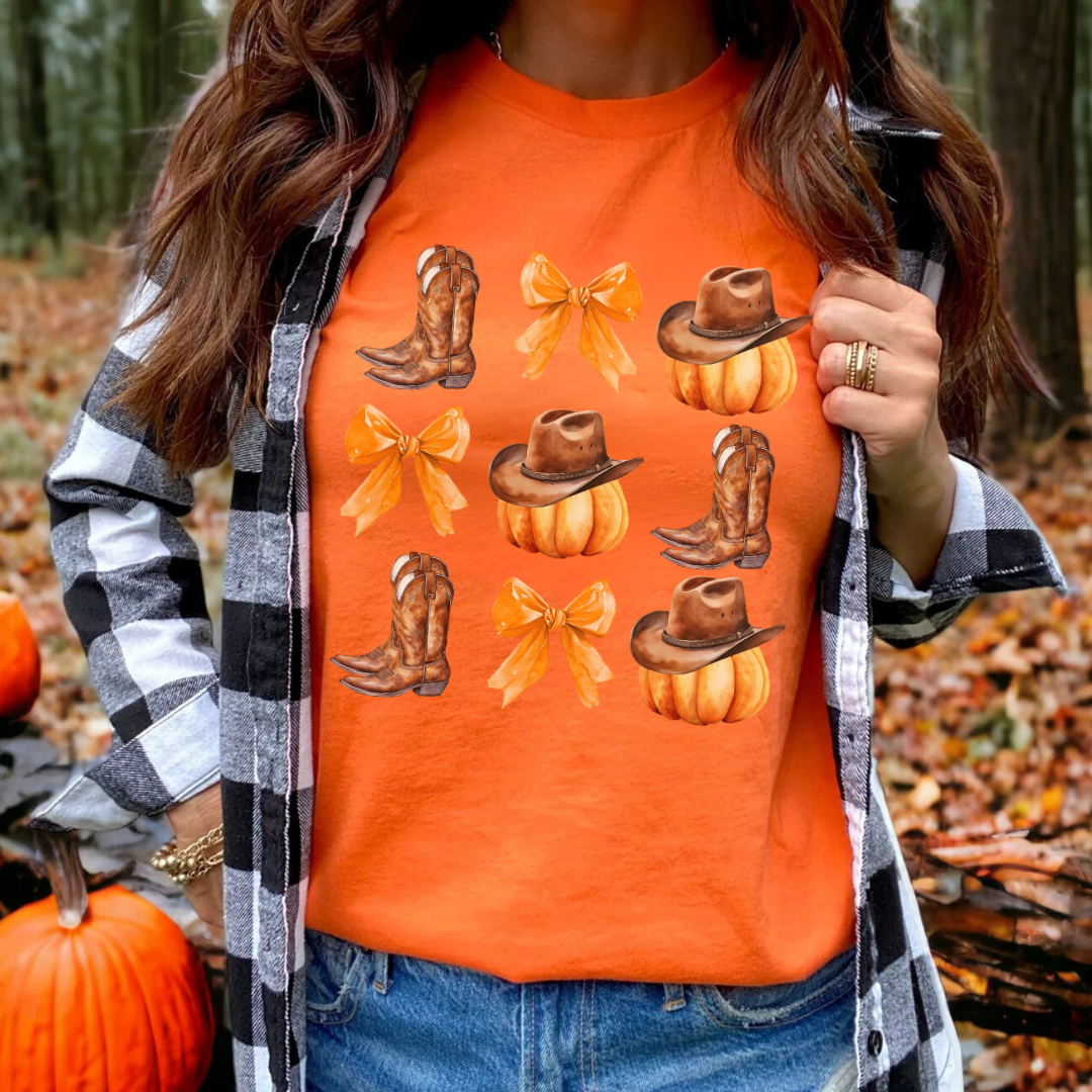 Boots Bows & Pumpkin Hats