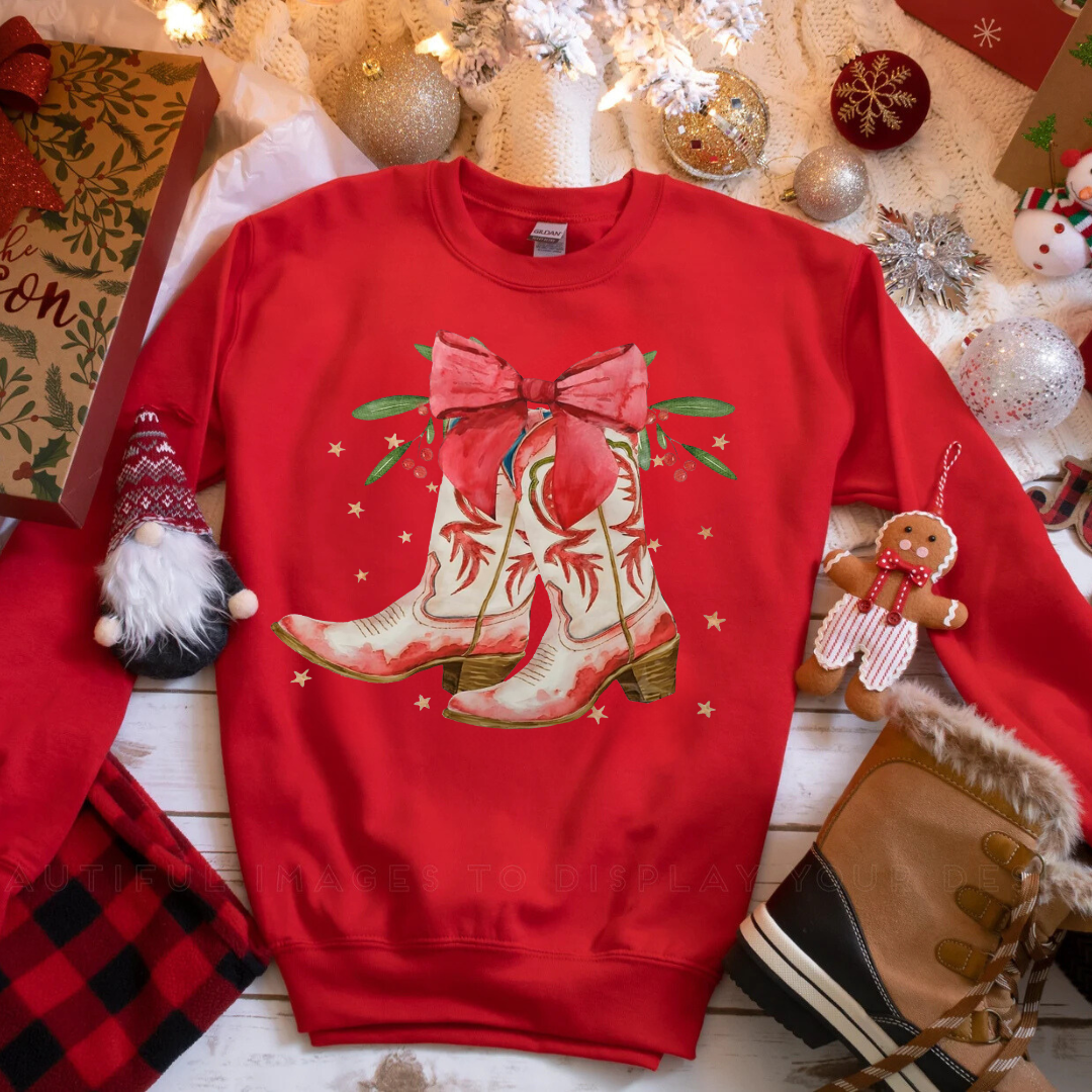 Christmas Boots Sweatshirts