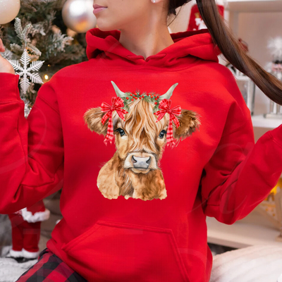 Christmas Highland Cow Sweatshirts