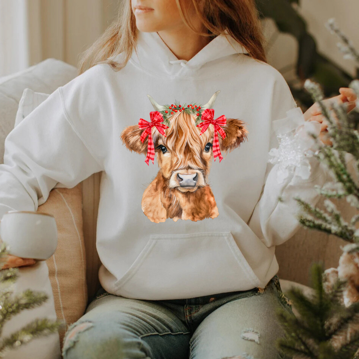 Christmas Highland Cow Sweatshirts