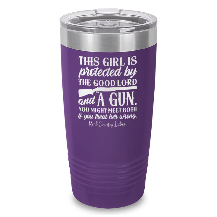 Black Friday | The Good Lord And A Gun Laser Etched Tumbler