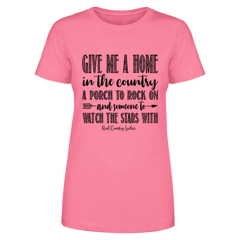 Blowout |  Give Me A Home In The Country Black Print Front Apparel