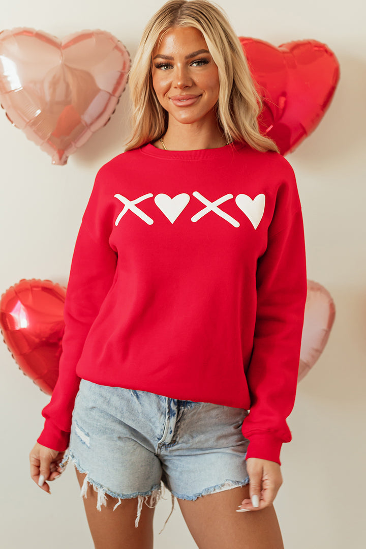 Red Puff XOXO Sweatshirt