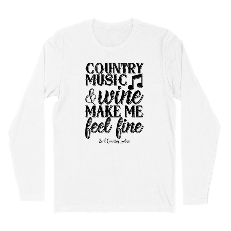 Blowout | Country Music And Wine Black Print Hoodies & Long Sleeves