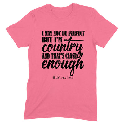 Blowout |  I May Not Be Perfect Black Print Front Apparel